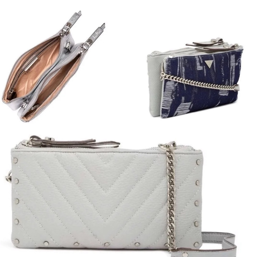 NWOT Sam Edelman Grey & Denim Crossbody